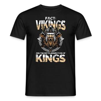 Vikings Are The Sixth Generation Of Kings - Männer T-Shirt - Schwarz - Vorne - AI Model Male 178 light (178cm)