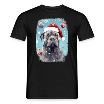 Cane Corso Weihnachten - Männer T-Shirt - Schwarz - Vorne - AI Model Male 178 light (178cm)