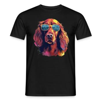 Irish Red Setter Hund Hunderasse - Männer T-Shirt - Schwarz - Vorne - AI Model Male 178 light (178cm)
