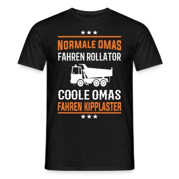 Coole Omas fahren Kipplaster Design - Männer T-Shirt - Schwarz - Vorne - AI Model Male 178 light (178cm)