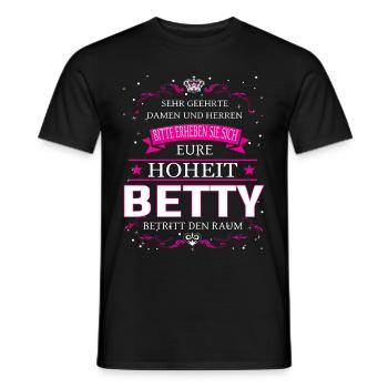 Eure Hoheit Betty betritt den Raum - Männer T-Shirt - Schwarz - Vorne - AI Model Male 178 light (178cm)