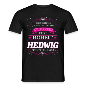 Eure Hoheit Hedwig betritt den Raum - Männer T-Shirt - Schwarz - Vorne - AI Model Male 178 light (178cm)