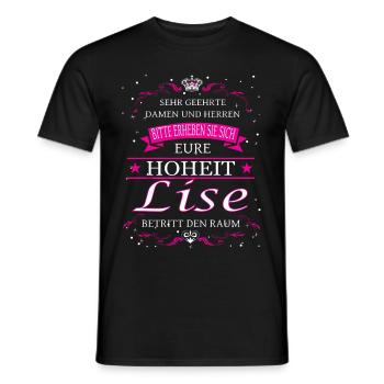 Eure Hoheit Lise betritt den Raum - Männer T-Shirt - Schwarz - Vorne - AI Model Male 178 light (178cm)