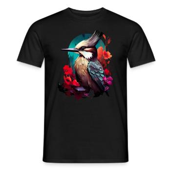 Niedlicher Specht Buntspecht Vogel Illustration - Männer T-Shirt - Schwarz - Vorne - AI Model Male 178 light (178cm)