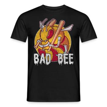 Funny outfit for bee lovers - Men's T-Shirt - black - Front - AI Model Male 178 light (178cm)