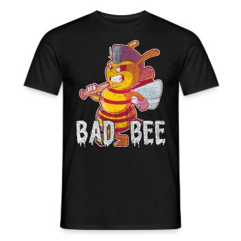 Funny outfit for bee lovers - Men's T-Shirt - black - Front - AI Model Male 178 light (178cm)