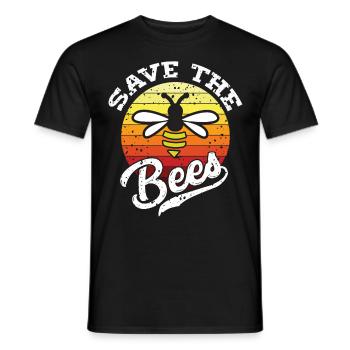 Funny outfit for bee lovers - Men's T-Shirt - black - Front - AI Model Male 178 light (178cm)