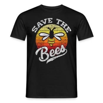 Funny outfit for bee lovers - Men's T-Shirt - black - Front - AI Model Male 178 light (178cm)
