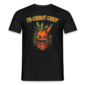 I'm Carrot Crazy Karotten Möhren Mohrrübe - Männer T-Shirt - Schwarz - Vorne - AI Model Male 178 light (178cm)