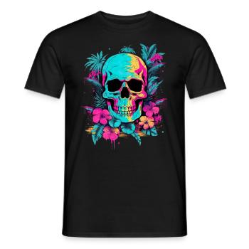 Tropical Island Vacation Strandbar für Urlauber - Männer T-Shirt - Schwarz - Vorne - AI Model Male 178 light (178cm)