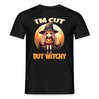 I'm Cute But Witchy für einen Halloween Liebhaber - Männer T-Shirt - Schwarz - Vorne - AI Model Male 178 light (178cm)