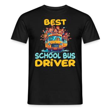 Best School Bus Driver für einen Busfahrer - Männer T-Shirt - Schwarz - Vorne - AI Model Male 178 light (178cm)