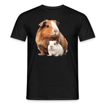 Niedliches Meerschweinchen Meerschweinchen Kind - Männer T-Shirt - Schwarz - Vorne - AI Model Male 178 light (178cm)