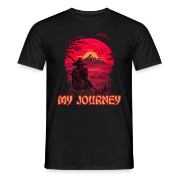 My Journey Samurai Japan Kultur - Männer T-Shirt - Schwarz - Vorne - AI Model Male 178 light (178cm)
