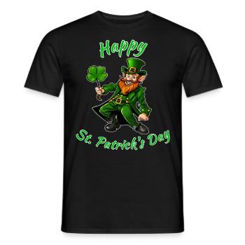 Joyeuse fête de la Saint-Patrick - T-shirt homme - noir - Devant - AI Model Male 178 light (178cm)