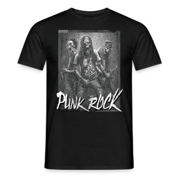 Oi Skinhead / Punk Rock Shirt - Men's T-Shirt - black - Front - AI Model Male 178 light (178cm)