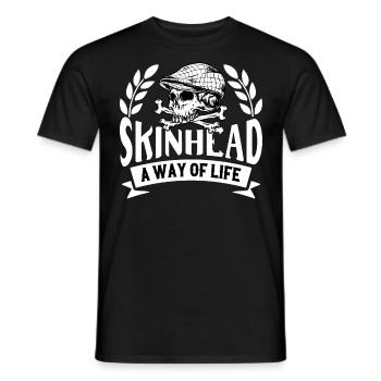 Oi Skinhead Shirt - Men's T-Shirt - black - Front - AI Model Male 178 light (178cm)