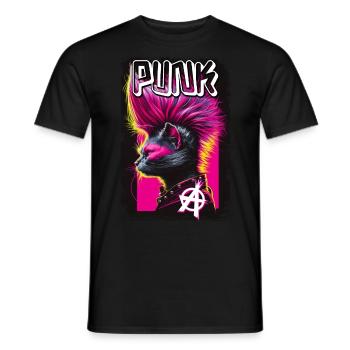 Oi Skinhead / Punk Shirt - Männer T-Shirt - Schwarz - Vorne - AI Model Male 178 light (178cm)
