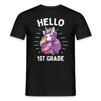 Allô 1ère année - Bonjour les roches de première année - T-shirt homme - noir - Devant - AI Model Male 178 light (178cm)