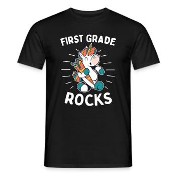 Allô 1ère année - Bonjour les roches de première année - T-shirt homme - noir - Devant - AI Model Male 178 light (178cm)