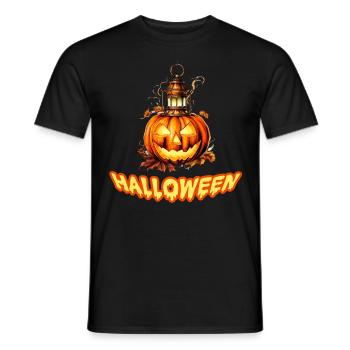 Bad Pumpkin Böser Kürbis Halloween - Männer T-Shirt - Schwarz - Vorne - AI Model Male 178 light (178cm)
