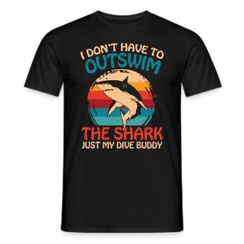 Schwimmen und tauchen - lustiger Spruch - Männer T-Shirt - Schwarz - Vorne - AI Model Male 178 light (178cm)