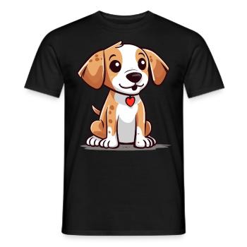 Cute dog design for dog owners - Men's T-Shirt - black - Front - AI Model Male 178 light (178cm)