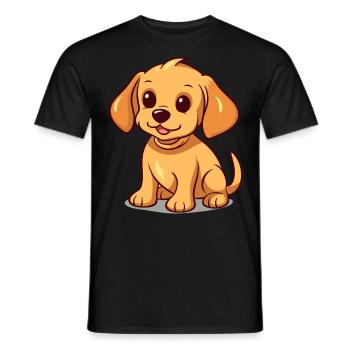 Niedliches Hundedesign für Hundebesitzer - Männer T-Shirt - Schwarz - Vorne - AI Model Male 178 light (178cm)
