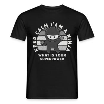 Funny Ninja Outfit - Idée cadeau cool - T-shirt homme - noir - Devant - AI Model Male 178 light (178cm)