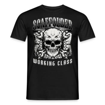 Tenue et accessoires d’artisans d’échafaudage - T-shirt homme - noir - Devant - AI Model Male 178 light (178cm)