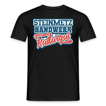 Steinmetz Handwerker Outfit und Zubehör - Männer T-Shirt - Schwarz - Vorne - AI Model Male 178 light (178cm)