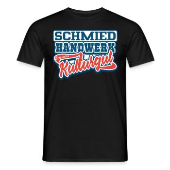 Schmied Handwerker Outfit und Zubehör - Männer T-Shirt - Schwarz - Vorne - AI Model Male 178 light (178cm)