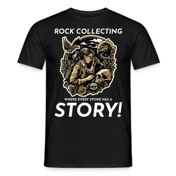 Gesteinssammelnder Mineralsammler Geologie-Fossil - Männer T-Shirt - Schwarz - Vorne - AI Model Male 178 light (178cm)