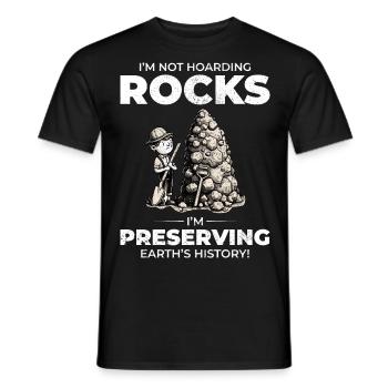 Gesteinssammler Geologie Geowissenschaften - Männer T-Shirt - Schwarz - Vorne - AI Model Male 178 light (178cm)
