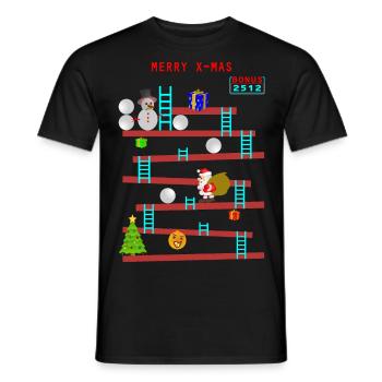 X-mas-Weihnachten-Gute alte Zeit- remastert - Männer T-Shirt - Schwarz - Vorne - AI Model Male 178 light (178cm)