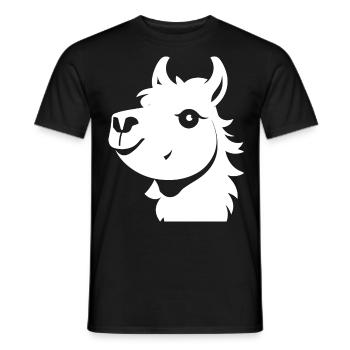 Funny Llama Silhouette Cheeky Fun Llamas - Men's T-Shirt - black - Front - AI Model Male 178 light (178cm)