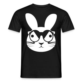 Funny Rabbit Sunglasses Cool Sunglas Rabbit - Men's T-Shirt - black - Front - AI Model Male 178 light (178cm)