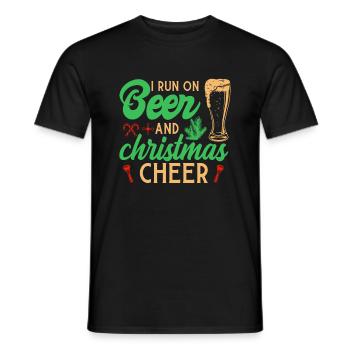 Bière et dictons amusants de l’Avent de Noël - T-shirt homme - noir - Devant - AI Model Male 178 light (178cm)