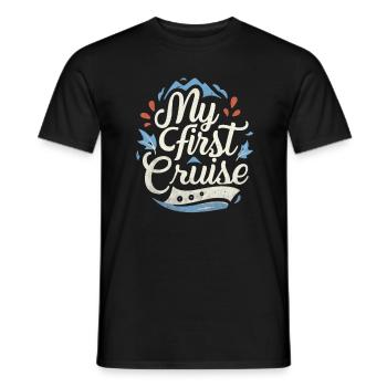 Ma première croisière 2024 - T-shirt homme - noir - Devant - AI Model Male 178 light (178cm)