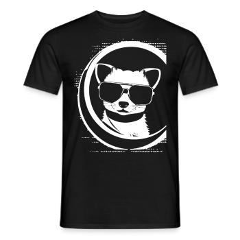 Frettchen mit Sonnenbrille Coole Frettchen - Männer T-Shirt - Schwarz - Vorne - AI Model Male 178 light (178cm)