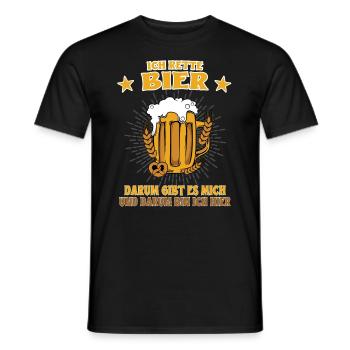 Lustiges Bier Trinken Shirt für Biertrinker - Männer T-Shirt - Schwarz - Vorne - AI Model Male 178 light (178cm)