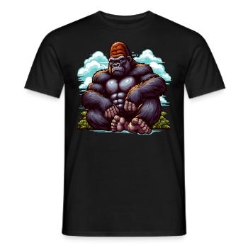 Gorilla - Men's T-Shirt - black - Front - AI Model Male 178 light (178cm)