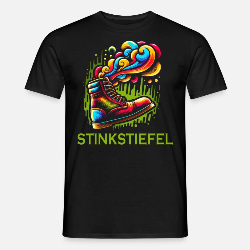 Stinkstiefel - Männer T-Shirt - Schwarz