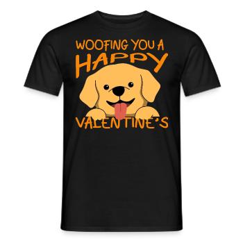 14. Februar Valentinstag-Geschenk Hunde-Besitzer - Männer T-Shirt - Schwarz - Vorne - AI Model Male 178 light (178cm)