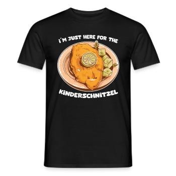 I'm Just Here For The Kinderschnitzel - Männer T-Shirt - Schwarz - Vorne - AI Model Male 178 light (178cm)