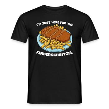 I'm Just Here For The Kinderschnitzel - Männer T-Shirt - Schwarz - Vorne - AI Model Male 178 light (178cm)