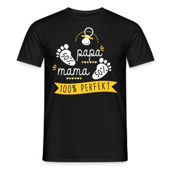 Baby Geburt Schwangerschaft Schwangerschaft Perfekt - Männer T-Shirt - Schwarz - Vorne - AI Model Male 178 light (178cm)