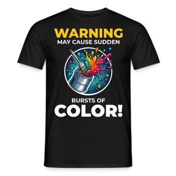 Peintre en bâtiment Peinture murale Décorateur d’intérieur - T-shirt homme - noir - Devant - AI Model Male 178 light (178cm)