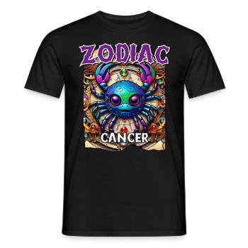 Zodiac Cancer - Cancer Zodiac Sign - Men's T-Shirt - black - Front - AI Model Male 178 light (178cm)