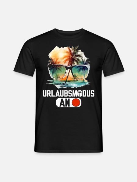 Urlaubsmodus an lustige Urlaub Sprüche - Männer T-Shirt - Schwarz
